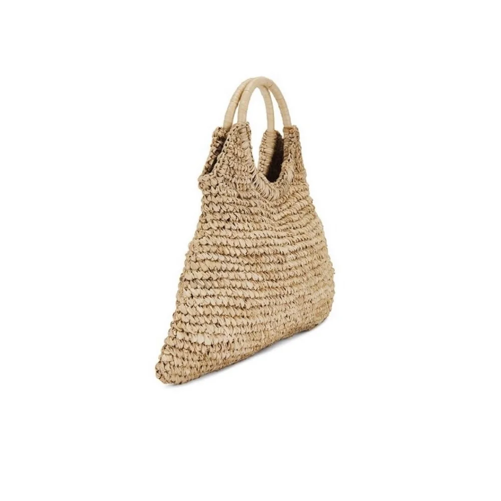 Casa Clara| Liv Raffia Straw Tote Bag Natural Woven Hobo| EUC